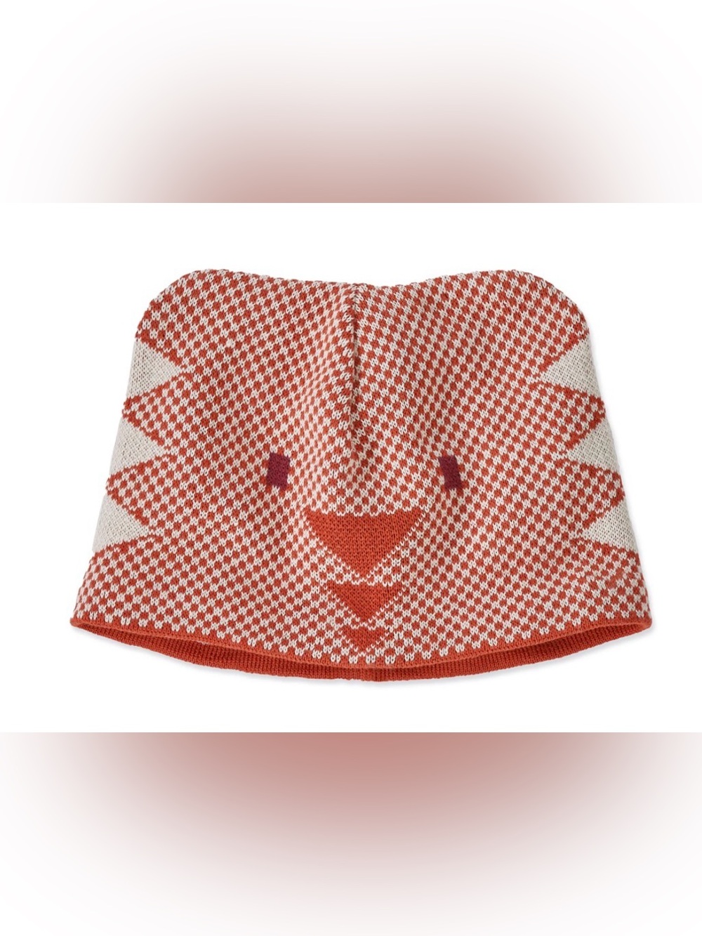 Patagonia Kids Orange & White Knit Animal Beanie